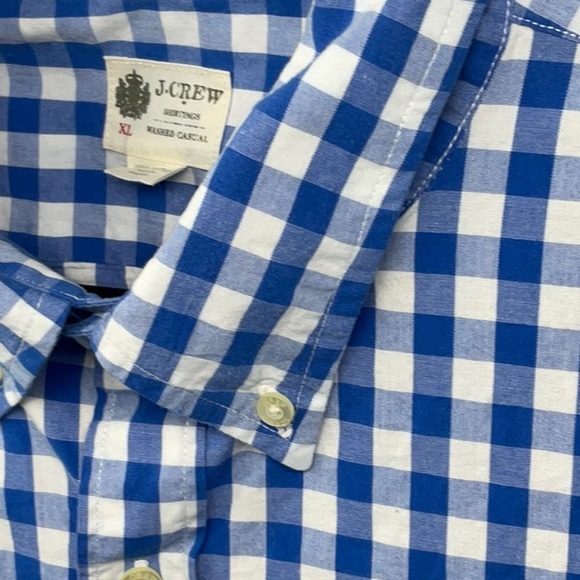 J Crew men’s button down blue/white shirt, size XL - Picture 5 of 7